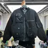 Men's Jackets Winter thickened grailz flight Multi Pocket zipper functional style loose short cotton jacket