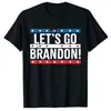 Lets Go Brandon VS Vlag Kleuren Vintage T-shirt Mannen Kleding Grafische Tees CO25