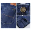 Calça jeans outono algodão homens estiramento estilo clássico moda casual business calça solta 9536 27-40 210723