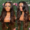 OMBRE BROWN 360LACE FRONTAL FRONTAL BRAZILIAN PRAVY LAVY LACE HIRG HIRG HIRGER