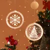 Merry Christmas Decor Lighting For Home decoration 3D disc hanging LED lights send without battery room decorative light