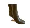 Special shaped heel women's boots 2021 European and American style leather material package complete size 36-41