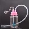 New Oil Rig bong Acrylic Oil Burner Bong Water Pipes with 10mm Male Glass Oil Burner Pipe Silicone Tube for Smoking DHL FREE