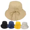 Fisherman chapéu Outdoor Dobrável Mulheres Primavera Outono Verão Sol Proteção Cap Fio De Alumínio Forma Big Brim Caps Yl565