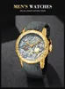Biden Fashion Emboss Gold Dragon Watch zegarki męskie