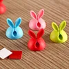 2021 Silicone Rabbit Clip Winder 4 Färger hörlurar Kabelförvaringsklämmor Skrivbordsråd Arrangör Collation Hemlagringshjälpmedel