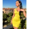 Verão Baixo Pescoço Vestidos Mulheres Casuais Básico Básio Sleeveless Tank Top Bodycon Mini Club Vestidos Elegante Vestido oco Backless 210517