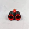 1 Piece Glossy Carbon Exhaust Double System Pipe For Universal Red Stainless Steel Rear Tail Muffler Tip Car Styling