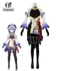 Rolecos Genshin Impact Ganyu Cosplay Costumes Costume Femmes Robe Ensemble Complet Jeu Y0913