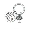 new Stainless Steel Keychain Pendant Teachers Plant Seeds That Grow Creative Tree of Life Decoration Keyring Teacher's Day Gift EWA5996