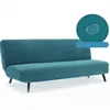 Housse de canapé-lit imperméable Jacquard couleur unie spandex salon coussin tout compris extensible sans accoudoirs 211116