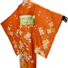 Anime super danganronpa 2 hiyoko saionji kimono cosplay kostym vuxen kvinnor orange klänning kimono halloween kläder Kostuums Q0821