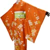 أنيمي سوبر Danganronpa 2 hiyoko saionji kimono cosplay زي البالغين النساء البرتقال فستان كيمونو هالوين kostuums q0821240b