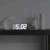 壁時計日付タイムナイトライト表示テーブルデスクトップアラーム時計3DラージLEDデジタル