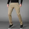 Men's Pants Autumn Casual Pant Men 2021 Business Stretch Cotton Straight Fit Trousers Male Formal Dress Black Khaki Plus Size 42 44 46