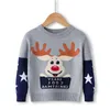 Jul Baby Girl Sweater Höst Vinter Barnens tröja Boys 'Pullover Pentagonal Deer Stickad Sweater Barnkläder Y1024