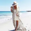 Przyjmuje plaża Cover Up Print Szyfon Swimweear Panie Kaftan Cape Kąpiel Suit UPS Robe de Plage Wear # Q23 210420
