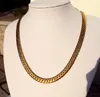 Gold Authentic 9K Solid GF Men039S Cuban Link Chain Halsband SZ24quot 10mm3751263