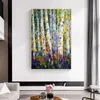 Tree Forest Leaf Poster Canvas Pintura Muro para imágenes Landscape Landscape Modern Home Decor huellas 231Q