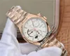 TWAF за рубежом Dual Time 47450 A1222 Автоматические мужские часы 18K розовый золотой резерв, серебряный дифференцируемый палкой из нержавеющей стали браслет супер редакция часов PureTime G7