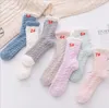 Korallenvlies-Stricksocken, Bonbonfarben, Bodenschlaf, Fuzzy-Strumpf, Damen-Winter-warme, flauschige, dicke Handtuchsocke, Damen- und Mädchen-Freizeitstrümpfe