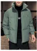 2020 New Winter Down Jacket For Men Solid Color Mid-Length Parka Coat 90% White Duck Down Thick Warm Fashionable Casual Clothin G1115