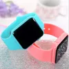 Childrens Led Watch Creative Square Dial Fashion Luminous Watches Students Candy Colorful Jelly Electronic Digical Wristwatches