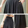 Summer Retro Ethnic Style fashion Women's Skirts Cotton Linen Clothes Printed Patchwork 210531
