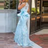 2021 Sexy Mermaid Halter Long Evening Dresses Tulle Satin Sleeveless Formal Woman Dress Plus Size Prom Gowns