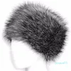 mode beanie / skalle kepsar mode vinter varma kvinnor faux päls hatt rysk stil tjock fluffig kvinnlig elegant snö mössa keps