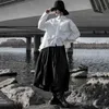 [EAM] Hohe Elastische Taille Schwarz Unregelmäßige Gefaltete Casual Halbkörper Rock Frauen Mode Frühling Herbst 1DD6195 21512
