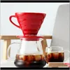 Filters koffiewerkkeuken, eetbar Home Garden Drop levering 2021 Keramische druppel motorstijl DRIP FILTER CUP PERANTIEVE GOTER OVER COFF