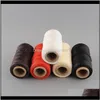 Yarn Clothing Fabric Apparel Drop Delivery 2021 260Meter 1Mm 150D Leather Flat Wax Thread Cord Craft Tool Hand Stitching1 E9B1M
