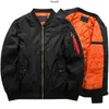 Springautumn Hoge Kwaliteit MA1 Dikke en dunne leger Groene Motorfiets MA-1 Aviator Pilot Air Men Bomber Jacket X0710