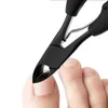 Y.F.Mﾮ Cutter per unghie dei piedi Matter Black Handle Tagliaunghie per unghie incarnite Strumento per manicure con scatola