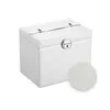 COSTWAY Portable Jewelry Box Organizer Ring Stud Earrings Storage With Mirror Faux Leather W0227 211102