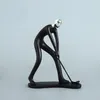 Novidade jogos artesanato moderno escultura abstrata esportes tênis jogador figura modelo estátua arte escultura estatueta de resina decoração para casa 1895157