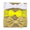 Baby Hoofdbanden Floral Bow Haaraccessoires Kids Meisjes Kant Hoofd Wrap Kinderen Elastische Bowknot Hoofdband 3 stks Set KHA36