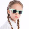キッズサングラス偏光卸売シリコーンサングラスデザイナーラウンドフレームガールズアイメガネ子供の色合いファッション眼鏡16色bf7964