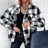 Женские траншеи Coats 2022 Женская модная мода Houndstooth Lady Elegant Lapel осенняя зима с длинным рукава