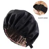 Nouveau bonnet de cheveux en satin pour dormir invisible plat imitation soie ronde soins capillaires femmes chapeaux cérémonie bouton de réglage chapeau de nuit 1840494