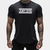 Märke Mens T-shirt Joggare Sportande Slim Tee Male Bara Gym Fitness Short Sleeve Tshirt Bodybuilding Clothing Workout Toppar 210421