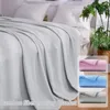 Blankets European-style Solid Color Bamboo Fiber Summer Cold Feeling Blanket Airplane Nap Air Conditioning Four Seasons Universal