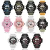 Smael Mode Vrouwen Sport Horloges Waterdichte Dames Student Multifunctionele Polshwatch LED Digitale Quartz White Watch Girl Clock 210616