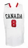 Nikivip Custom Retro Andrew Wiggins #8 Team Canada Basketball Jersey сшит белый красный S-размер S-4xl Любое название номер высочайший качество майки