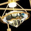 Customizable Postmodern Matsal K9 Crystal LED Pendant Lampor Sovrum Lampa Bedside Chandelier AC 110V 220V