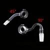 Glass oil burner smoking pipe 10mm 14mm 18mm male female 45/90 degree thick pyrex water pipes for oil rigs glass bongs thick big oil bowls