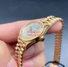 Wodoodporne kobiety zegarki Big Impher 69178 26 mm Automatyczne szafirowe szklane szklane ramki Klasyczne żółte złote stalowe bransoletka luksusowa zegarek z pudełkiem