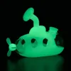 Glow in the dark Water pipe Submarine smoking dab rig hookah glass bong pipes tobacco bubbler