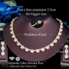 CWWZircons Full Square Cubic Zirconia Paved White Gold Color Luxury Women Wedding Necklace Bridal Party Dress Jewelry Sets T577 H1022